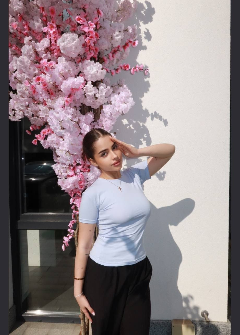 Футболка приталенная в стиле скимс. Luna - (339974227)