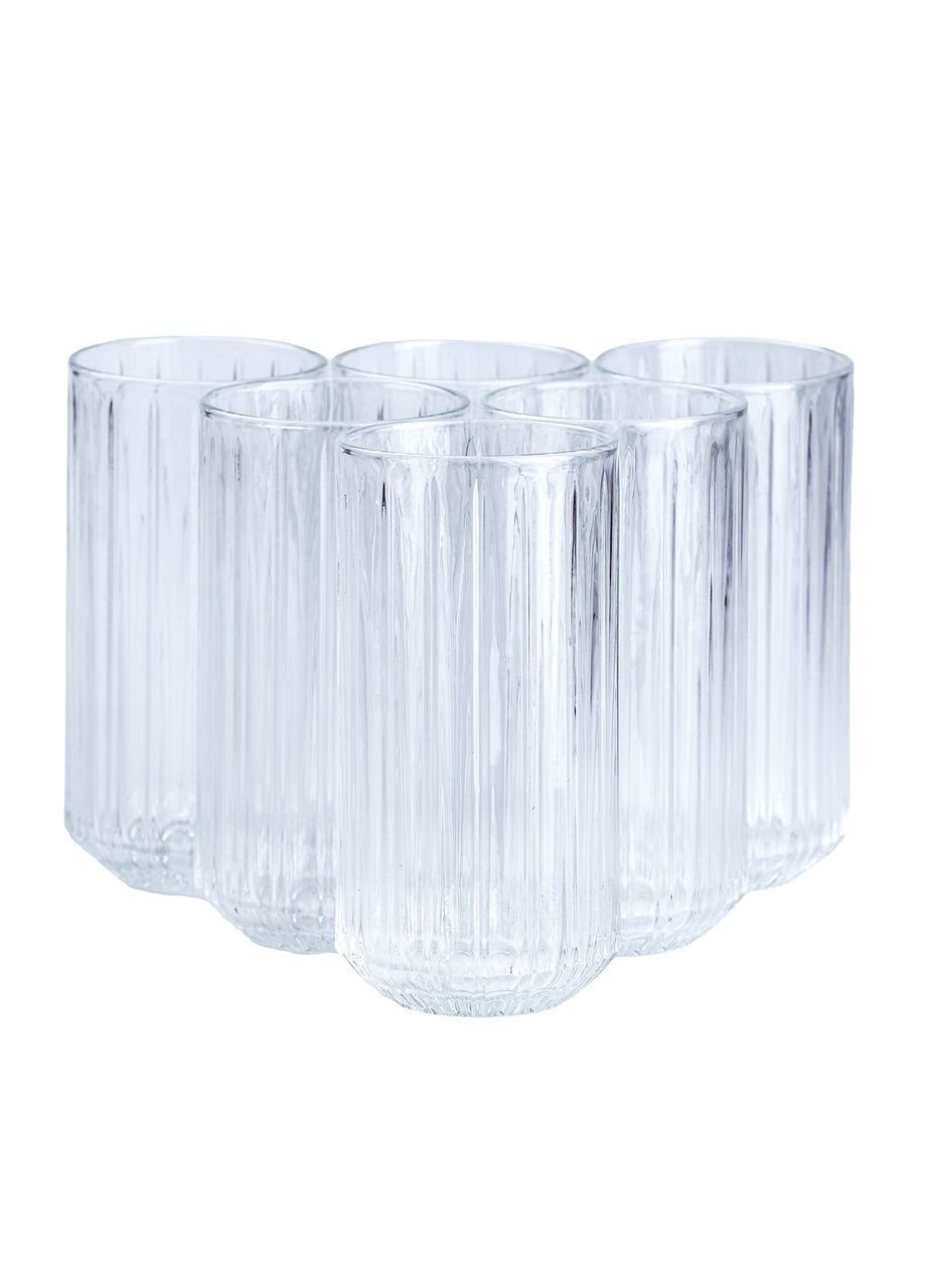 Набор стаканов 6 штук стеклянные прозрачные для напитков и коктейлей сервировочные стаканы ProDobro (364190165)