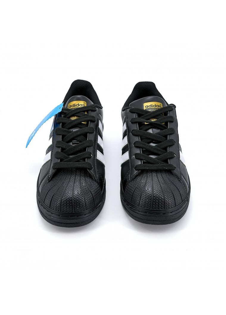 КРОССОВКИ ЖЕНСКИЕ ADIDAS SUPERSTAR BLACK WHITE 2 АДИДАС СУПЕРСТАР No Brand чёрные демисезоны (367169330)