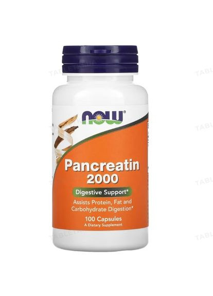 Панкреатин,, 10х200 мг, 100 капсул Now Foods (329199936)