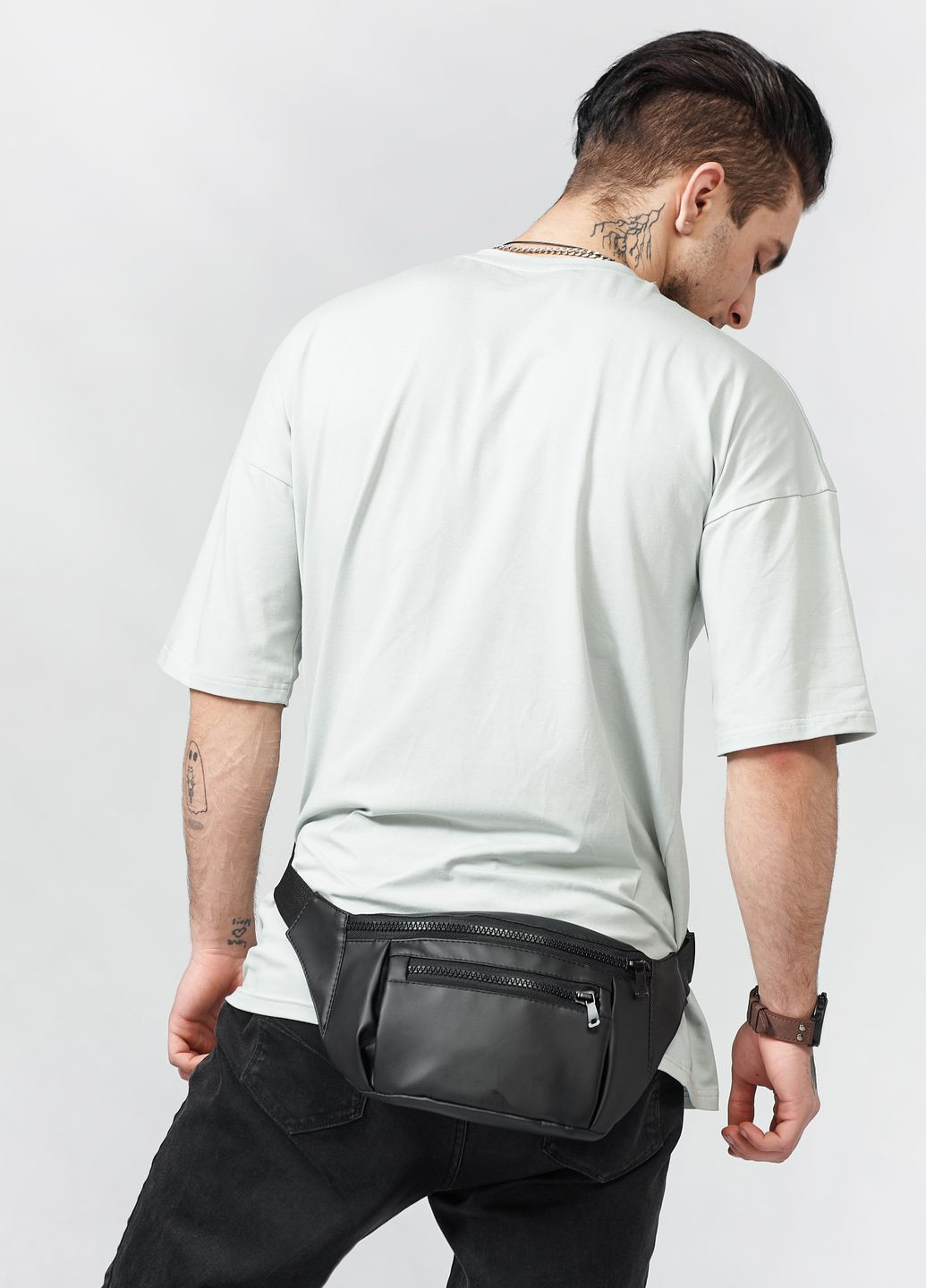 Сумка на пояс бананка Tirso Max чорна Sambag (325443005)