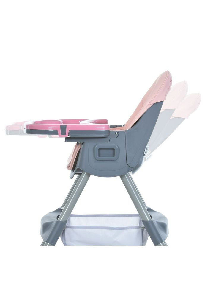 Стільчик для годування рожевий для дітей від 6 місяців з чохлом, що миється, і кошиком для іграшок. Bambi (368757404)