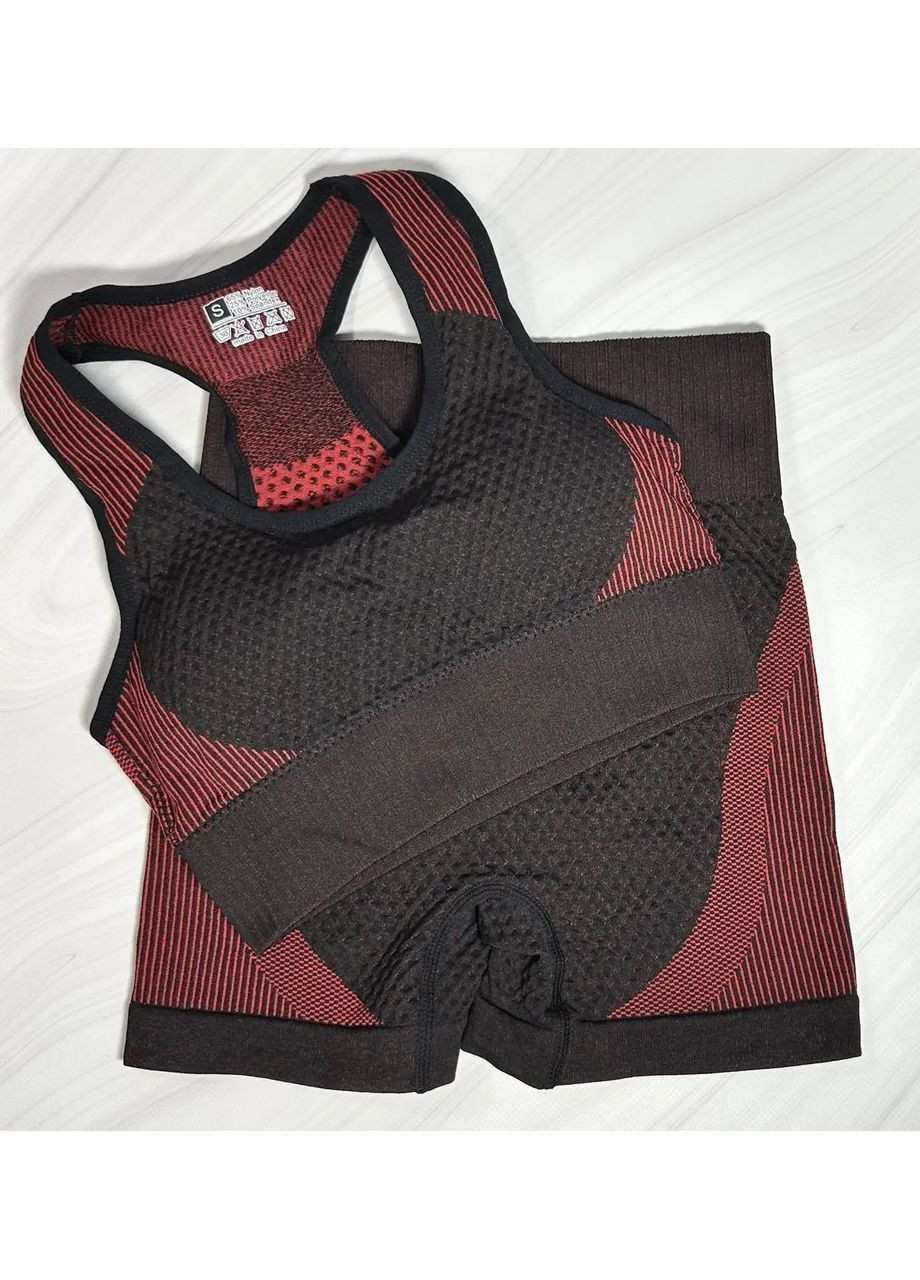 Стильний комплект для фітнесу (спортивний костюм), топ і шорти No Brand (355692767)
