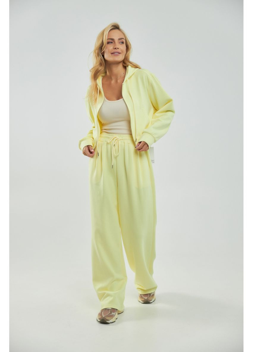 Однотонний спортивний костюм із худобою з капюшоном та прямими брюками Lurex Спортивный костюм (370381197)