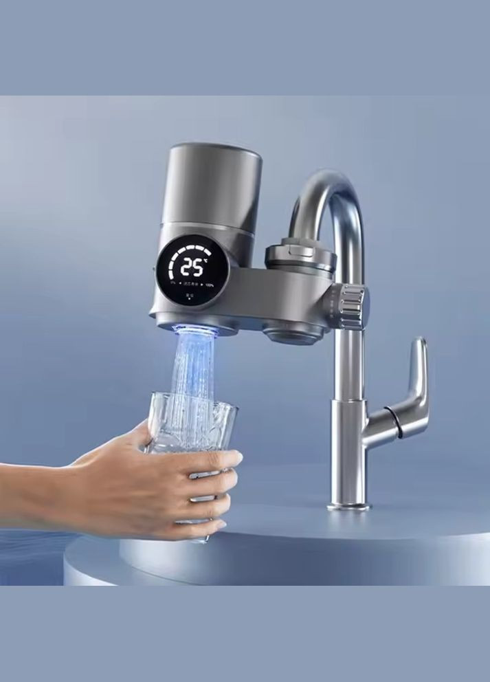 Фильтр-насадка на кран для проточной воды на кухню или ванную для очистки универсальная со смарт-дисплеем No Brand (338854820)