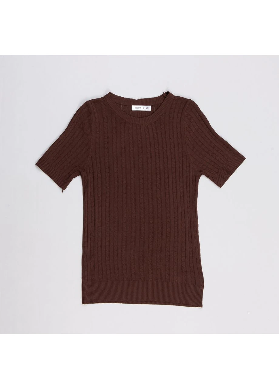 Футболка жіноча в’язана one size шоколадна (N1003-1) Miraluxe - (391007929)