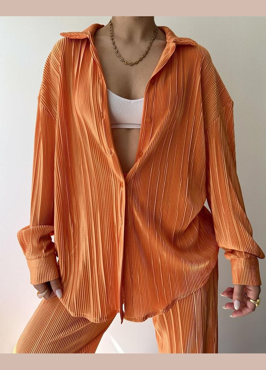 Женский летний брючный костюм KK-106 Оранжевый Number Nine (271683127)