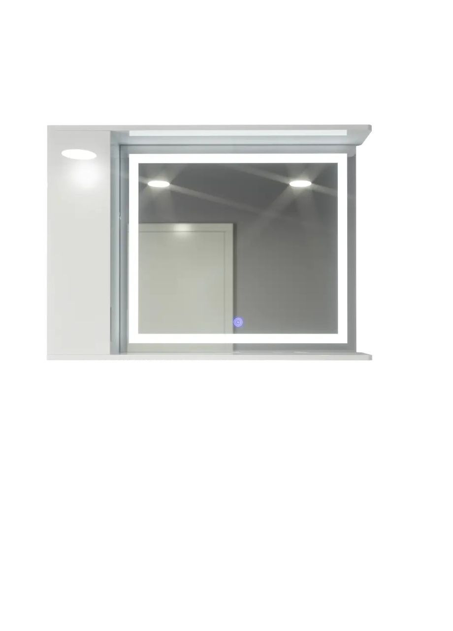 Зеркальный шкаф ШК34 с LED подсветкой и сенсором 1000х700х160 мм дверца слева No Brand (313594834)