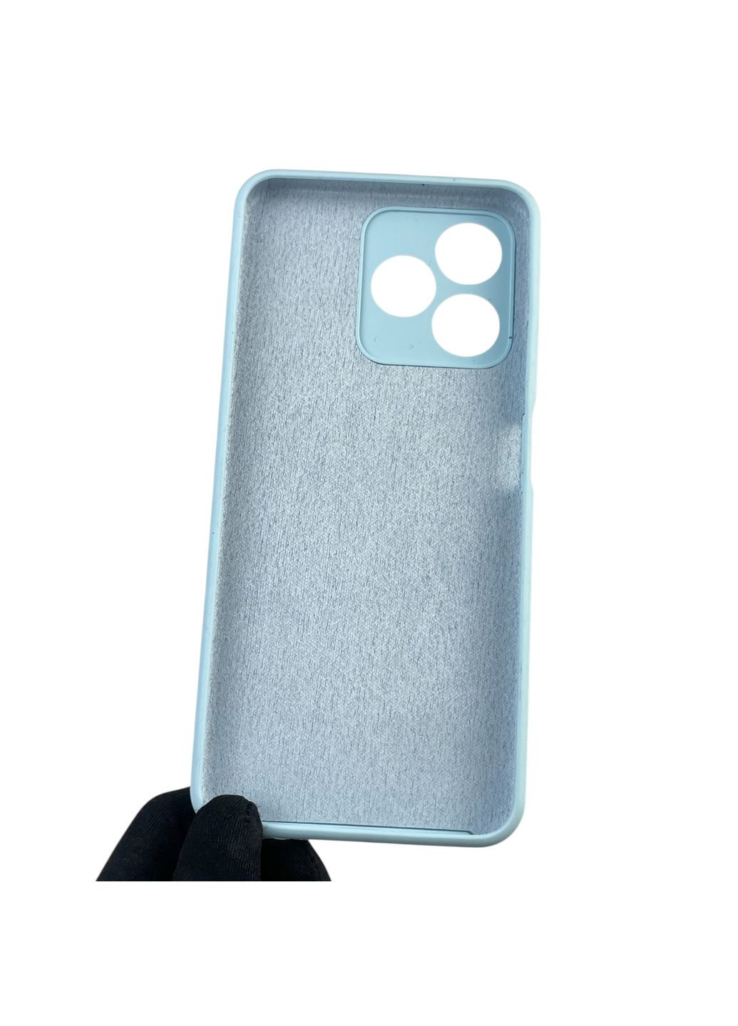 Чехол для C53 силиконовый с микрофиброй нескользящий на реалми с53 голубой Realme (366390362)