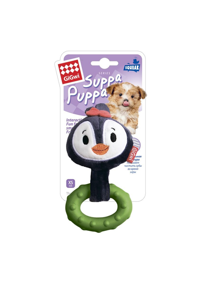 Игрушка для собак Пингвин с пищалкой Suppa Puppa / 15 см (75003) GiGwi (279563423)