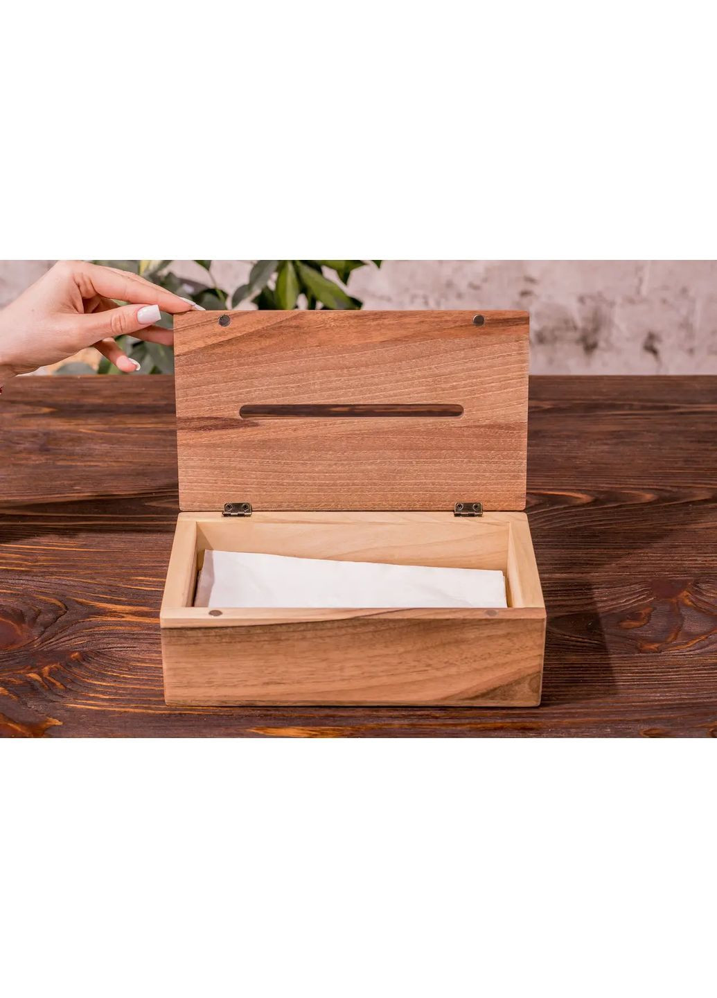 Дерев'яна підставка для серветок з дерева горіх Handmade EK-33 (366666054)