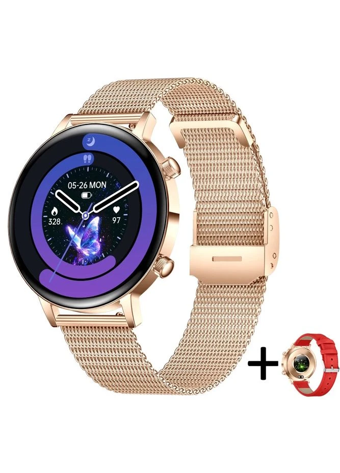 Смарт-годинник Smart Flower X 41 мм AMOLED Золотистий Метал No Brand (401850565)
