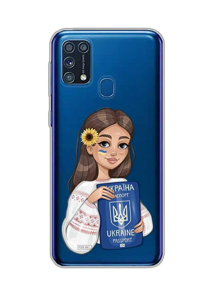 Чехол на Samsung Galaxy M31:: Девушка с паспортом (принт 12) Creative (360659224)