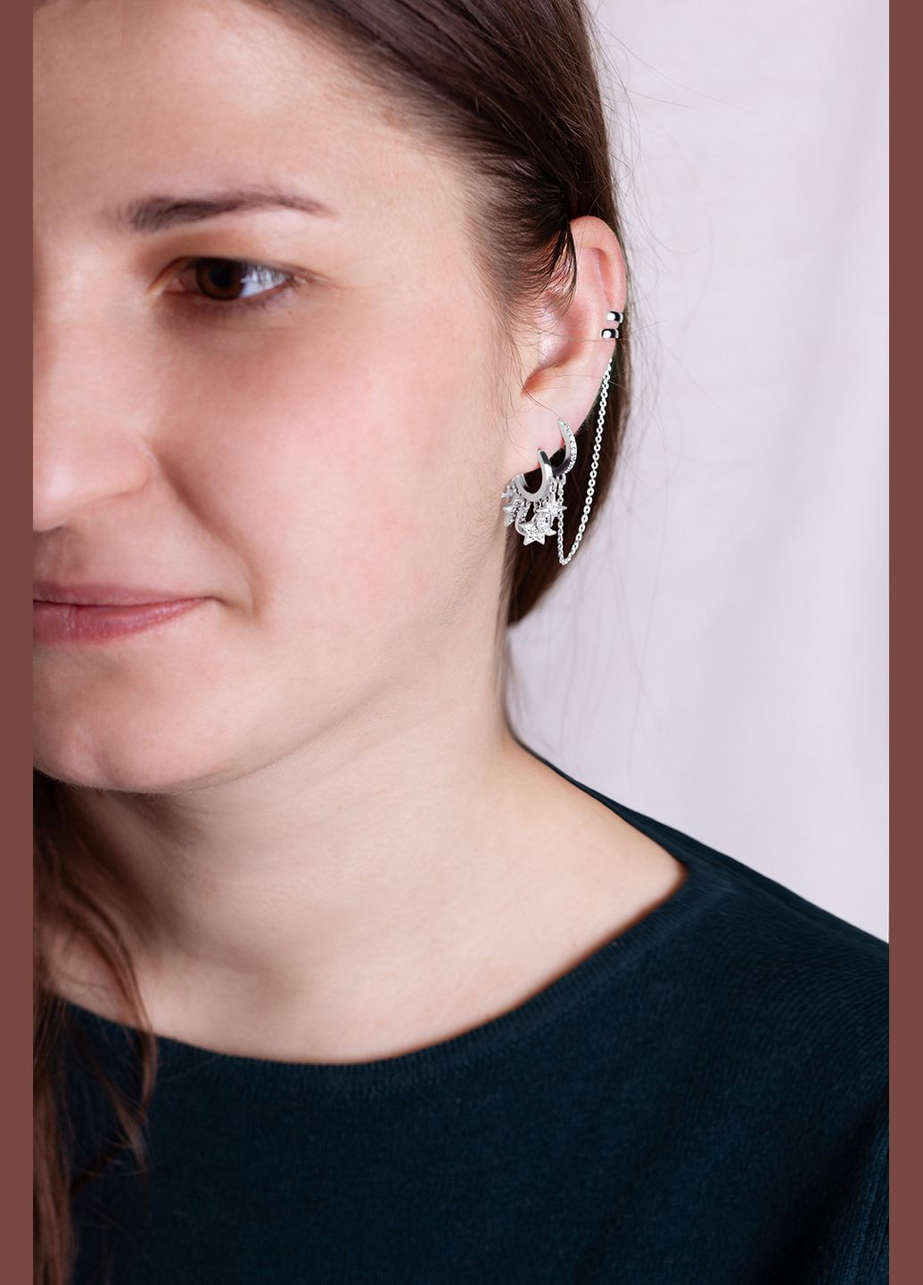 Серебряная серьга (4858) IRIJ (331016753)