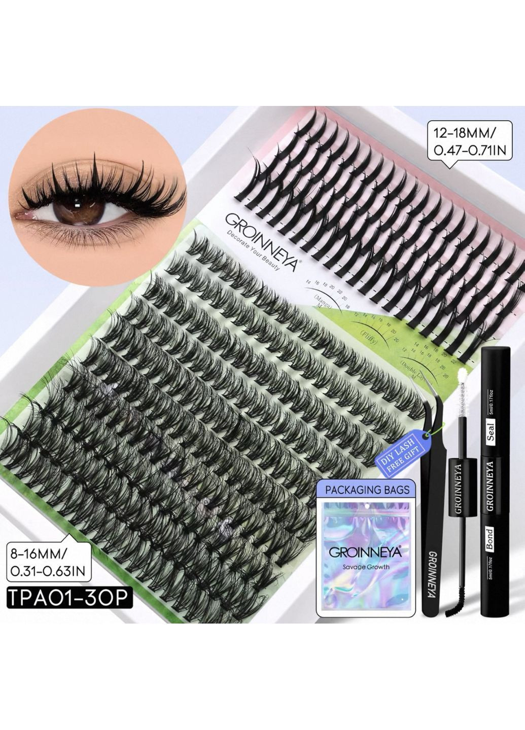 Набор ресниц для самостоятельного наращивания эффект классика с лучами No Brand (369726968)