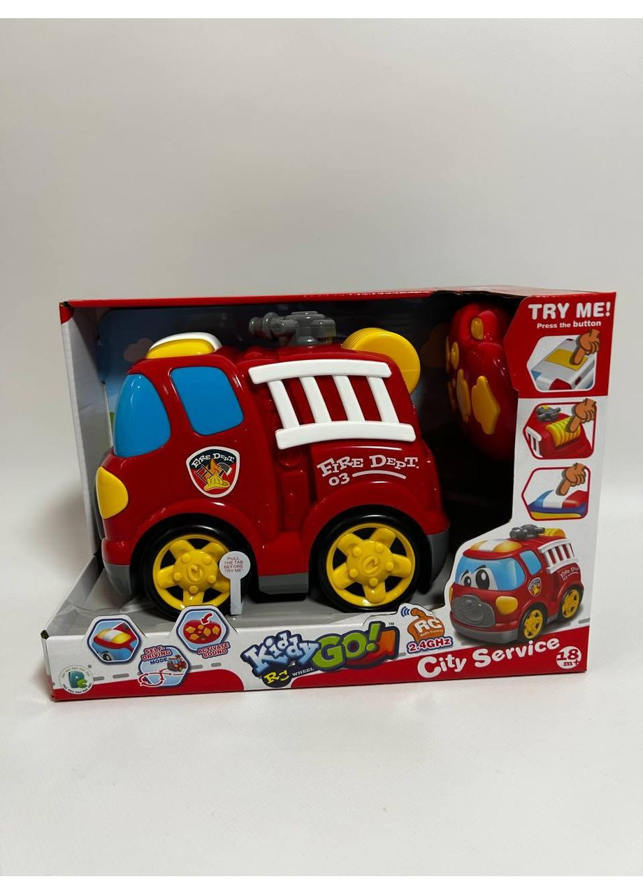 Машинка на радіокеруванні "Пожежна допомога" зі світлом та звуком Go Kiddy (355889234)