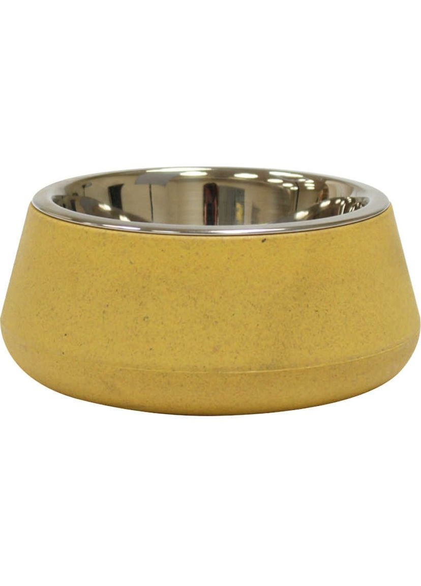 Миска Bamboo, бамбуковое волокно/нержавеющая 0.47 л 14 см Желтая (8023222230262) Croci (311216083)