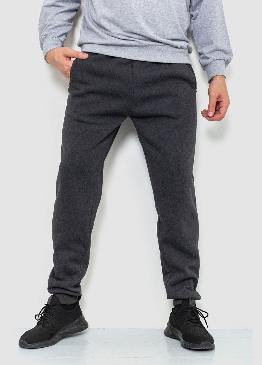 Спорт чоловічі штани на флісі, колір темно-сірий, Ager (277630048)