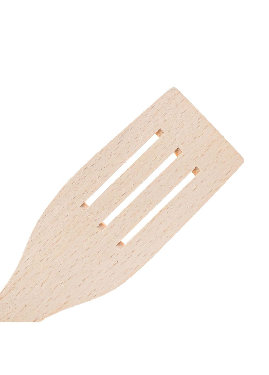 Кухонна лопатка дерев'яна з трьома прорізами та гравіюванням 31 см Woodly (341724490)