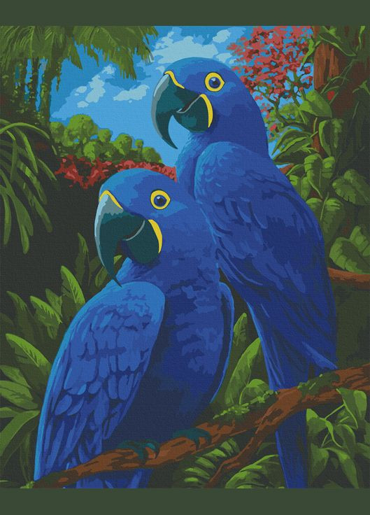 Картина по номерам Голубые ары 40*50 см ArtCraft 11639-AC Art Craft (321968880)