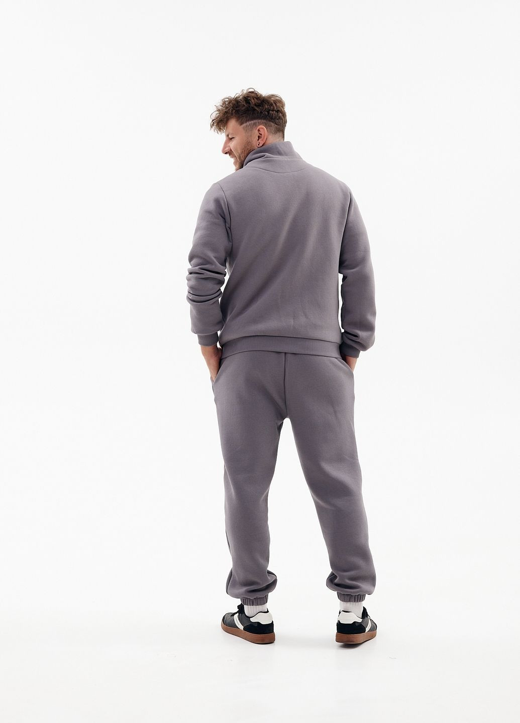 Чоловічий спортивний костюм флісовий на змійці Kindamor Arctic (362304977)