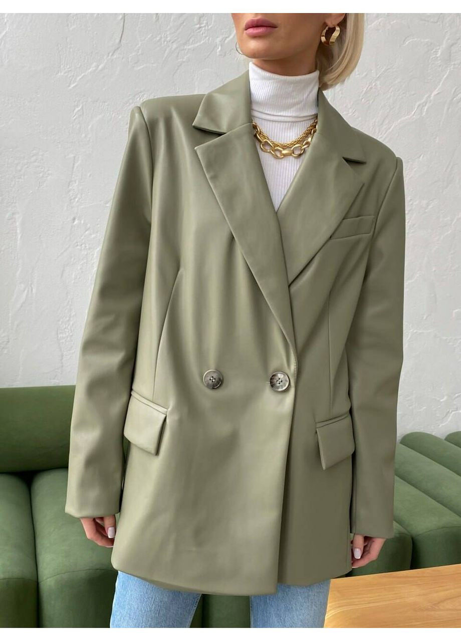 Жіночий піджак з екошкіри ALEX з кишенями (mil508) milirud (366090089)