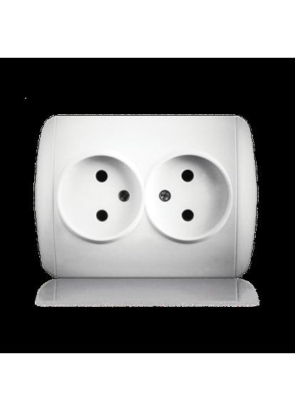 Розетка подвійна без заземлення electric Classic біла 9201-56, W Erste Electric (334846787)
