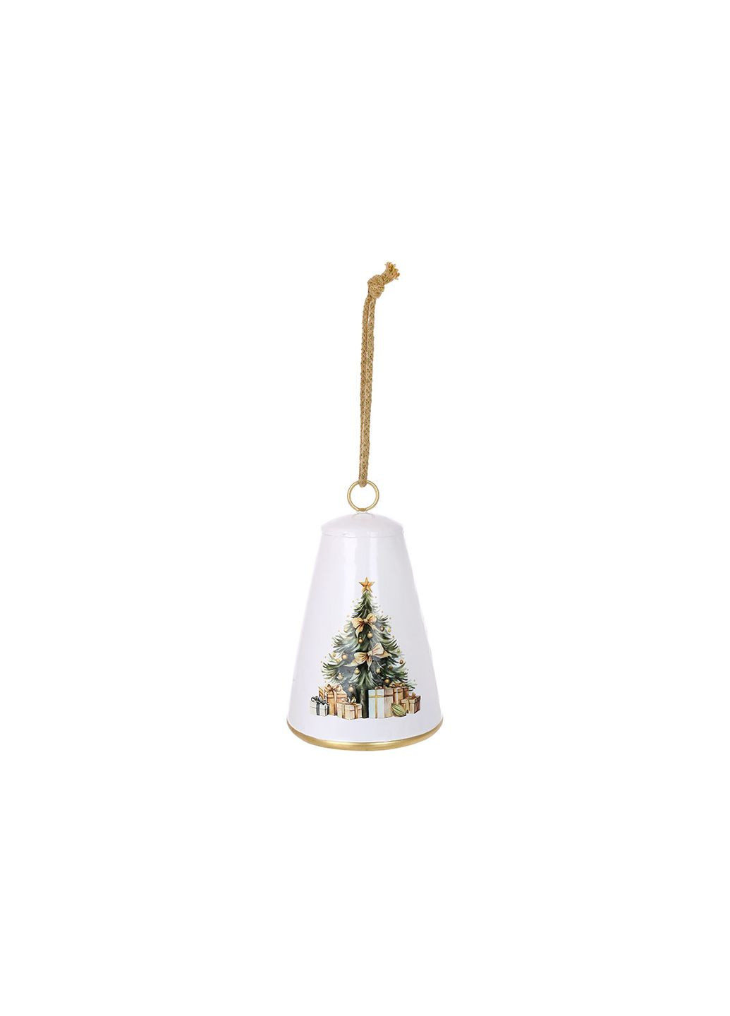 Металлическая подвеска Christmas bell D15.5*24см, белый No Brand (335971146)