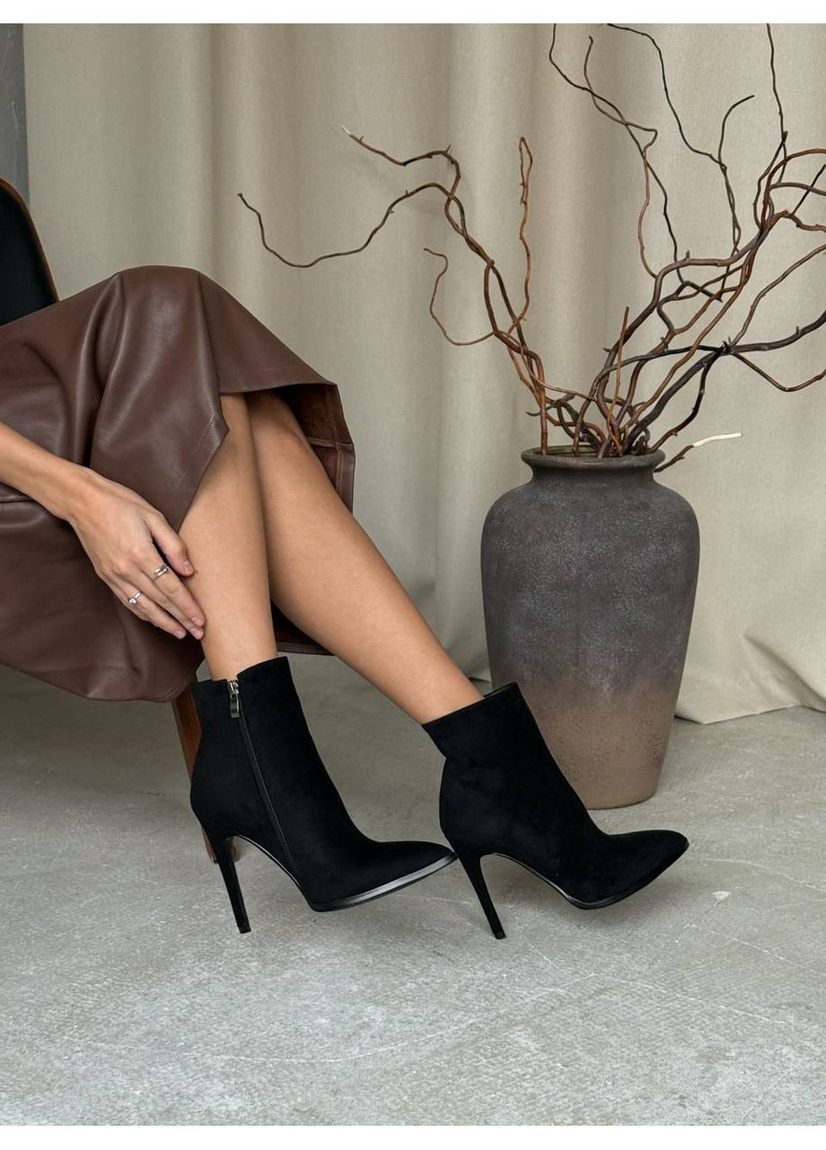 Черные зимняя зимние ботильоны No Brand