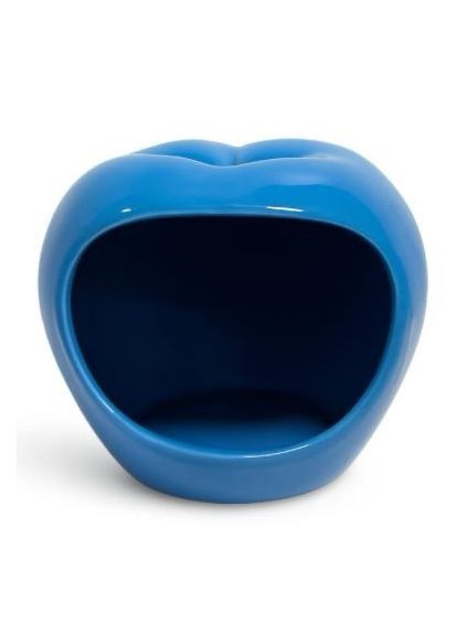 Купалка \ миска керамічна для хом'яків ручної роботи печера блакитна Г:6 см х Ш:10 см х В:8 см Mazceramics (362702670)