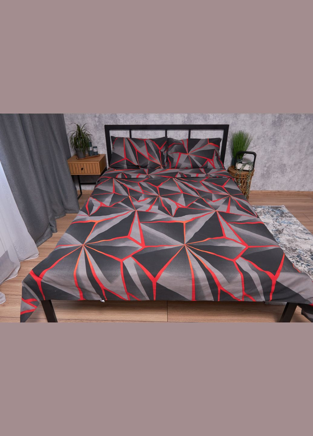 Комплект постельного белья Бязь Gold Люкс «» семейный 143х210х2 наволочки 2х50х70 (MS-820002254) Moon&Star Geometry (286762698)