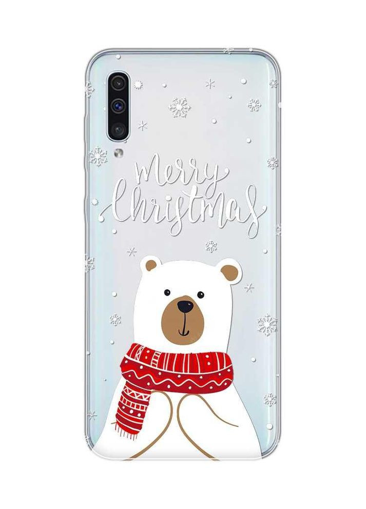 Прозорий чохол на Samsung Galaxy A50 (2019) A505 Ведмедик. З Різдвом (принт 146) Creative (362963364)