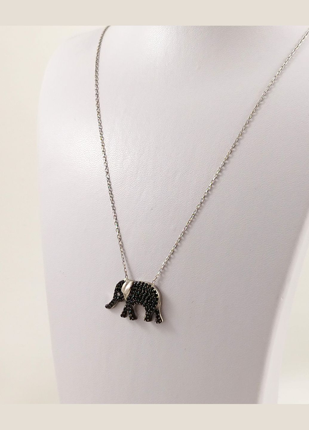 Срібне кольє з цирконієм "Слоненятко" КСЛ-цч Shatlen Кольє (328445725)
