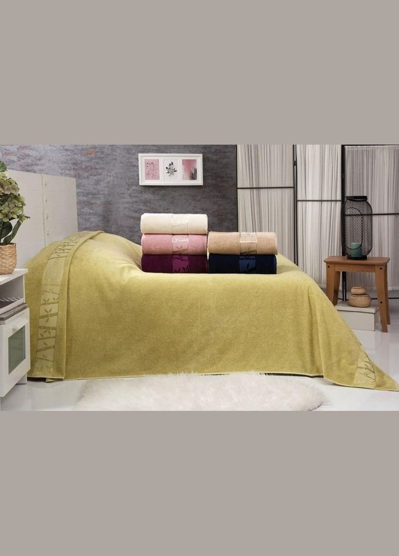 Махровая простыня "Gold Yesil" 200х220см Belizza (329899159)