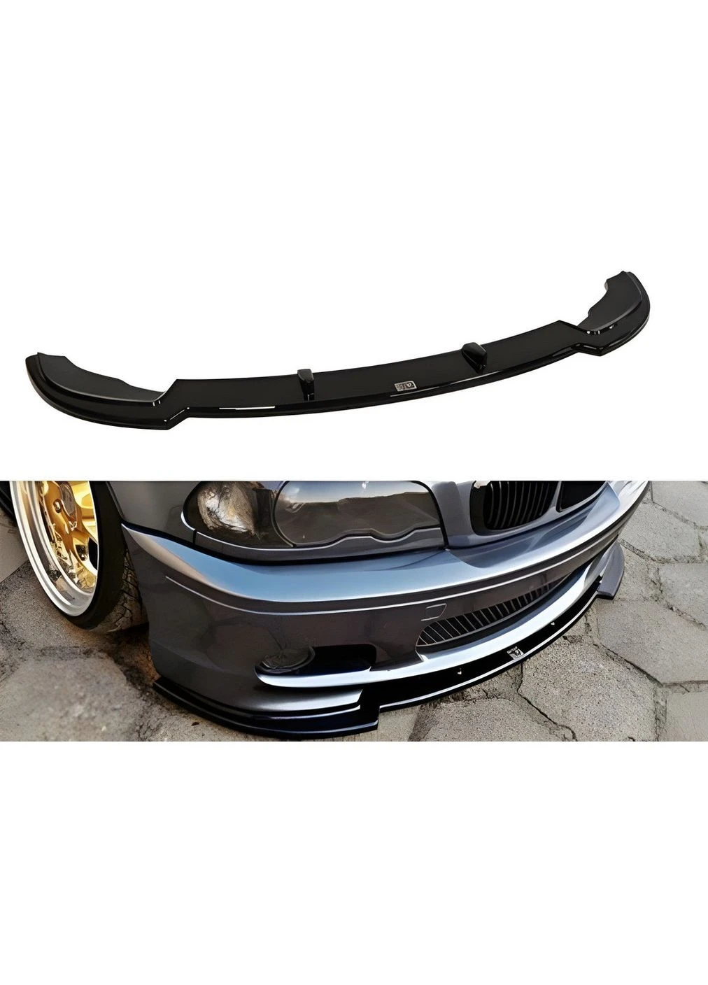 Передня Lip накладка DPT V-1 (Для M Sport, чорний глянець) для 3 серія E-46 1998-2006 рр BMW (389782504)