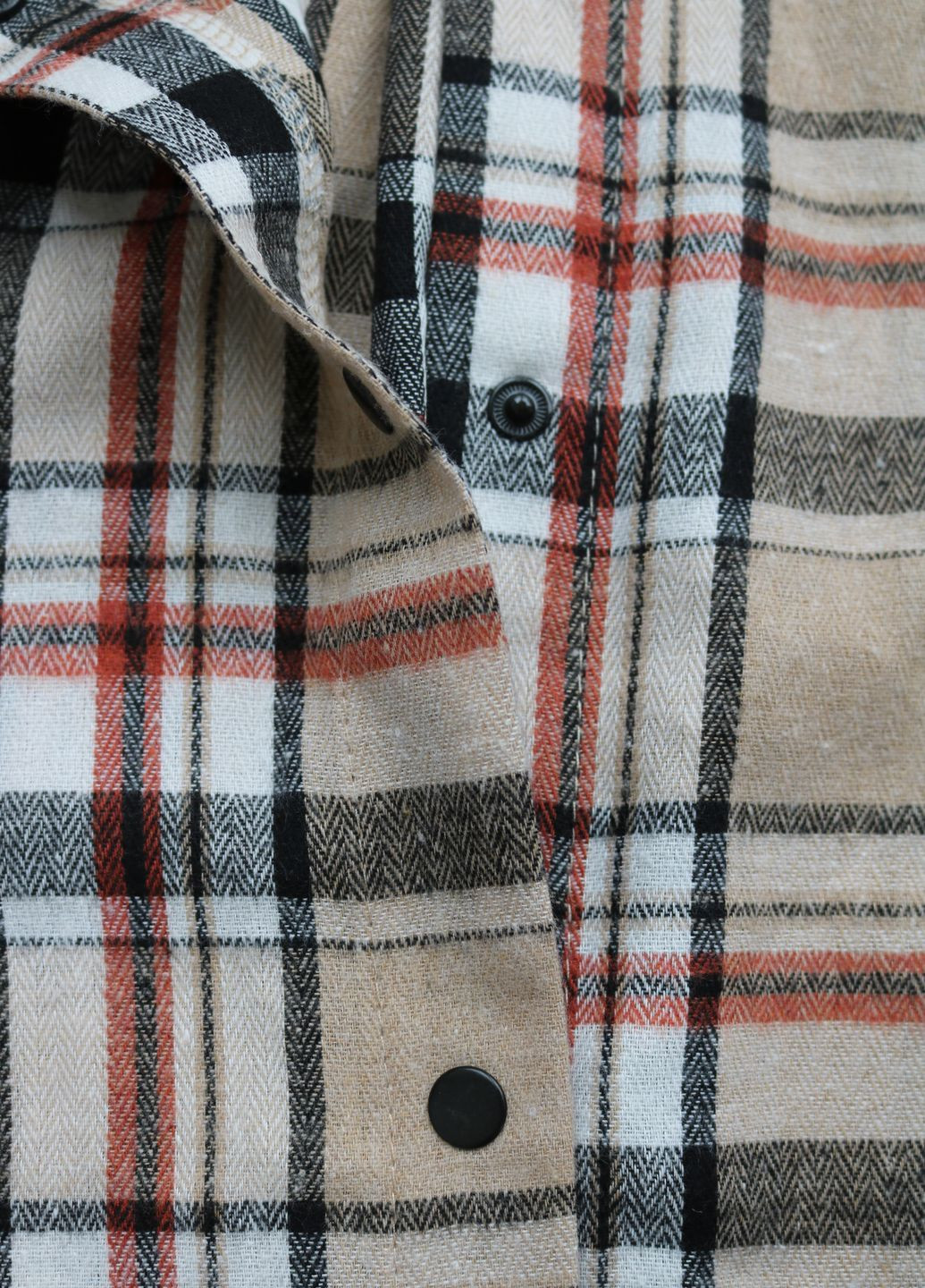 Бежевая повседневный, кэжуал рубашка в клетку Modena с длинным рукавом