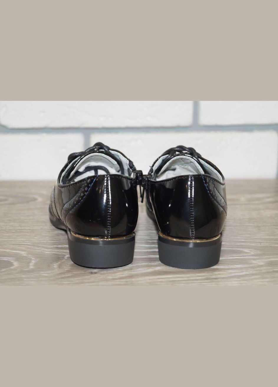 Черные туфли для девочки черные на платформе Леопард
