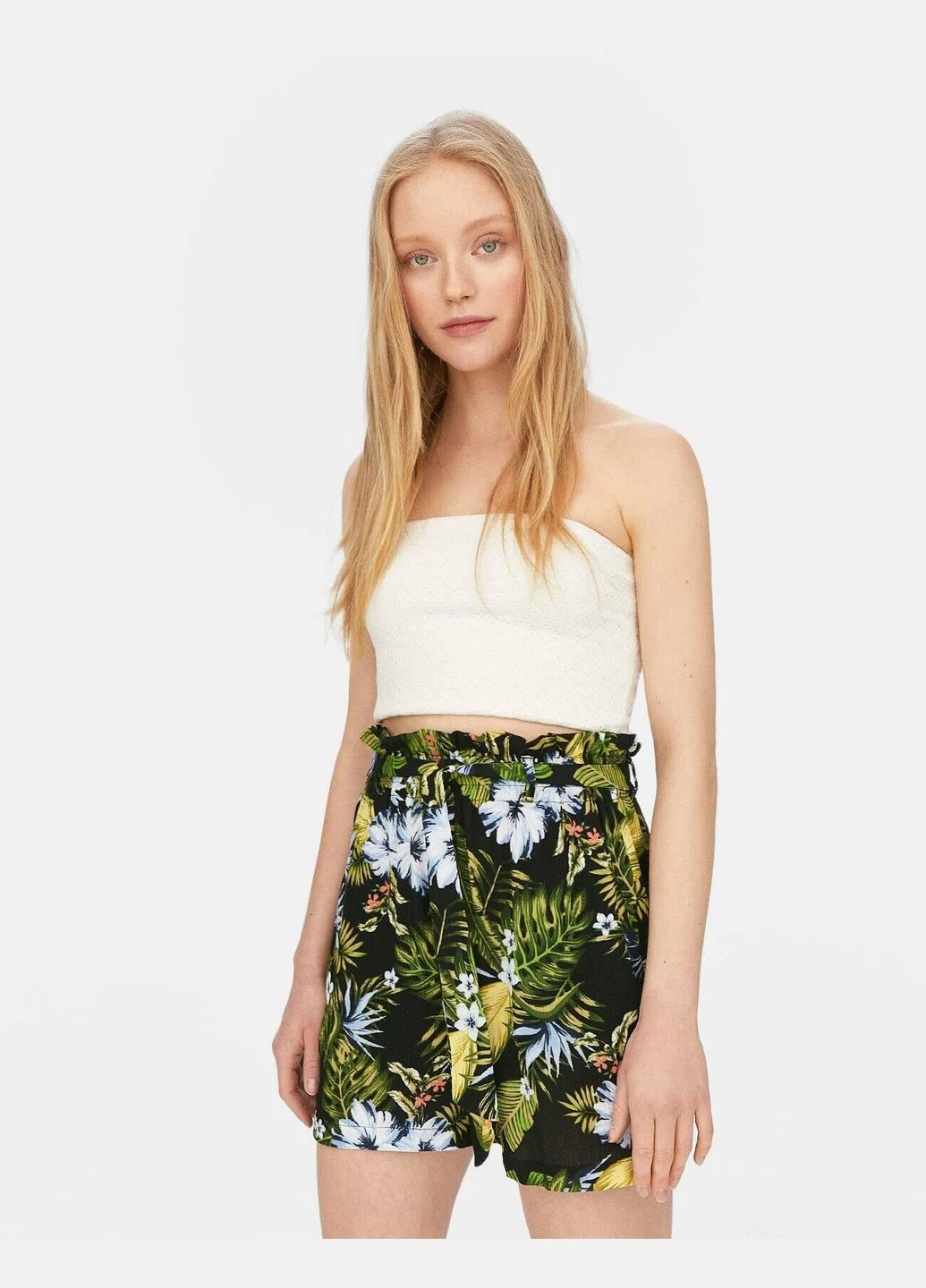 Шорты,черный в узоры, Stradivarius (333146323)