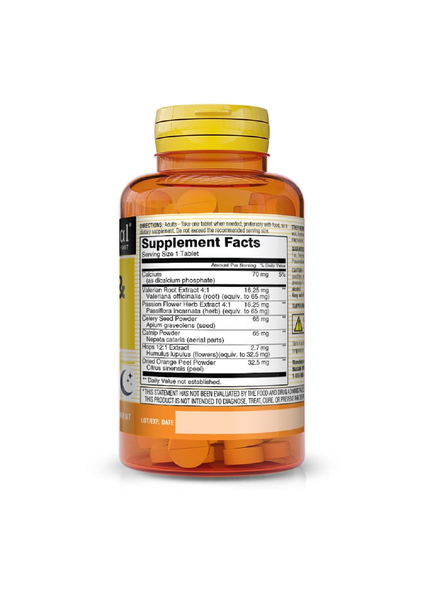 Комплекс для расслабления и здорового сна, Relax and Sleep, 90 таблеток Mason Natural (315145884)