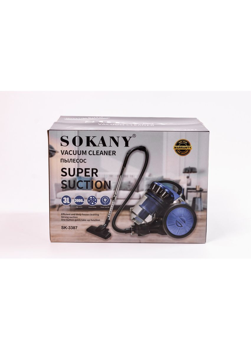 Пилосос SK-3387циклонний колбовий 3000 Вт Sokany (370974525)