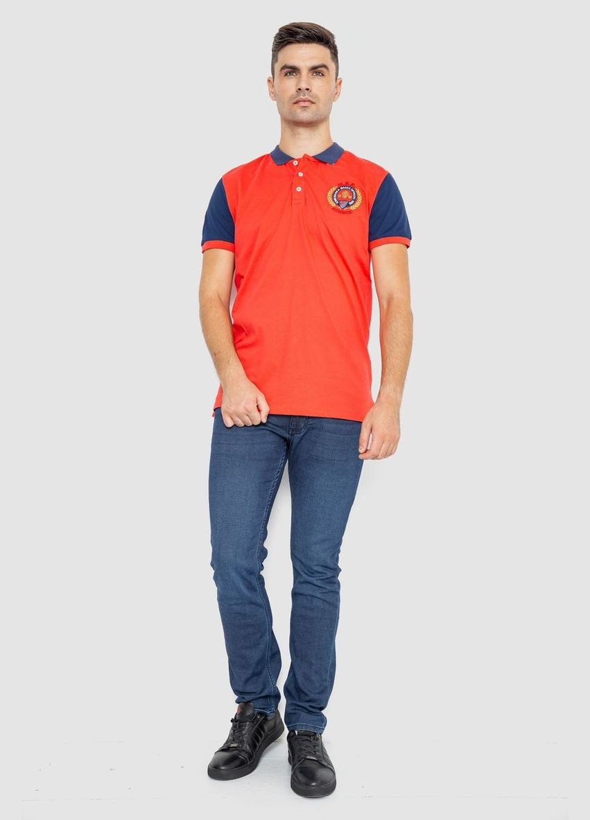 Поло чоловіче з принтом Ager 247R317 (302214584)