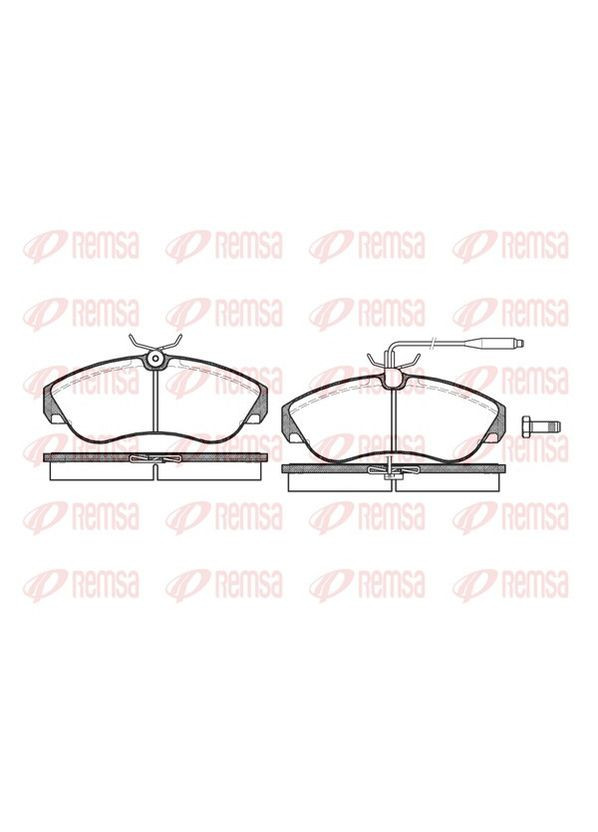 Колодки тормозные дисковые ПЕРЕДН PEUGEOT BOXER ФУРГОН (230L) 2.5 1994.03-2005.08 RS 0487.02 Remsa (354334113)