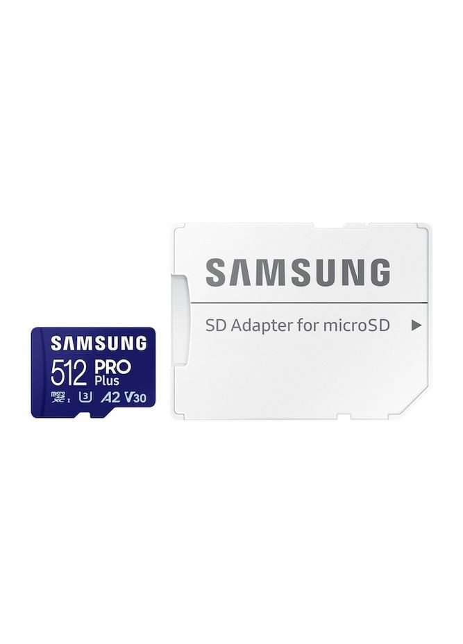Карта памяти MicroSDXC 512GB UHS-I/U3 Class 10 Pro Plus R180/W130MB/s + SD-адаптер (MB-MD512SB/WW) Samsung (368679646)