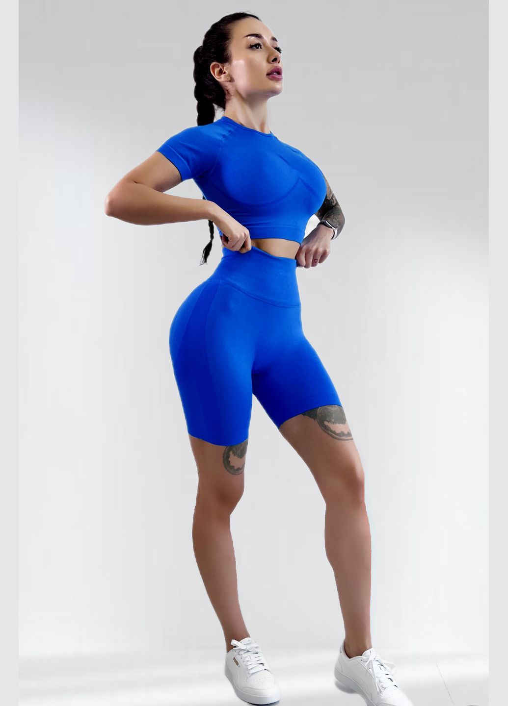Костюм для фитнеса женский шорты и топ LILAFIT (283324435)