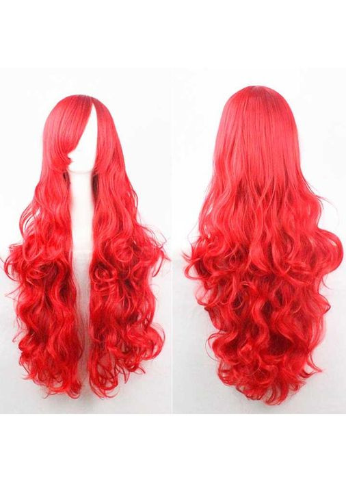 Парик волнистый аниме длиной 80 см косплей "Голубой". Женский парик голубого цвета длинный China (360604071)