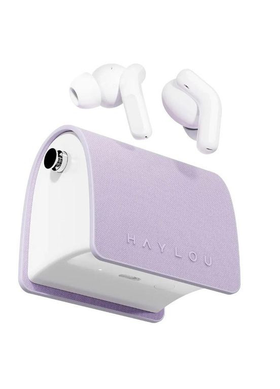Наушники беспроводные Xiaomi Lady Bag TWS в кейсе фиолетовые Haylou (293346372)