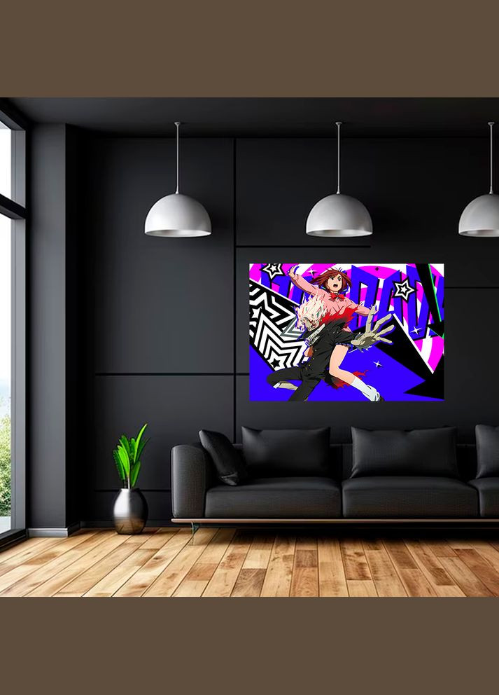 Плакат- на стену с оригинальным принтом аниме-манги Dandadan Дандадан "Okarun Окарун, Ayase Momo Аясе" А1 Кавун постер (316210499)