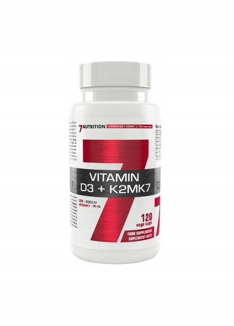 Витамин D3 и Витамин K2 Vitamin D3 2000 IU + K2 MK-7 50 mcg 120caps 7 Nutrition (285120010)