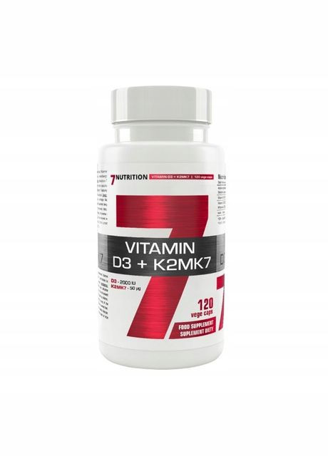 Вітамін D3 і Вітамін K2 Vitamin D3 2000 IU + K2 MK-7 50 mcg 120caps 7 Nutrition (285120010)