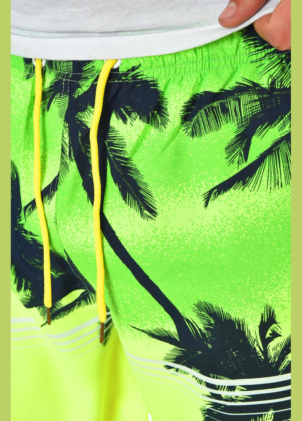 Шорты мужские салатового цвета с принтом Let's Shop (329405031)